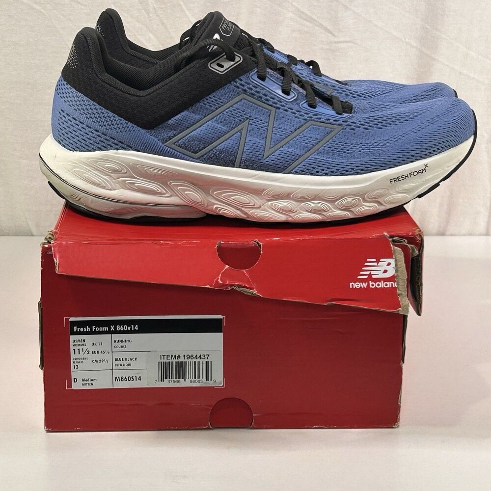 New Balance Men's Fresh Foam X 860v14 blue Running Shoes Size 11.5 With Box